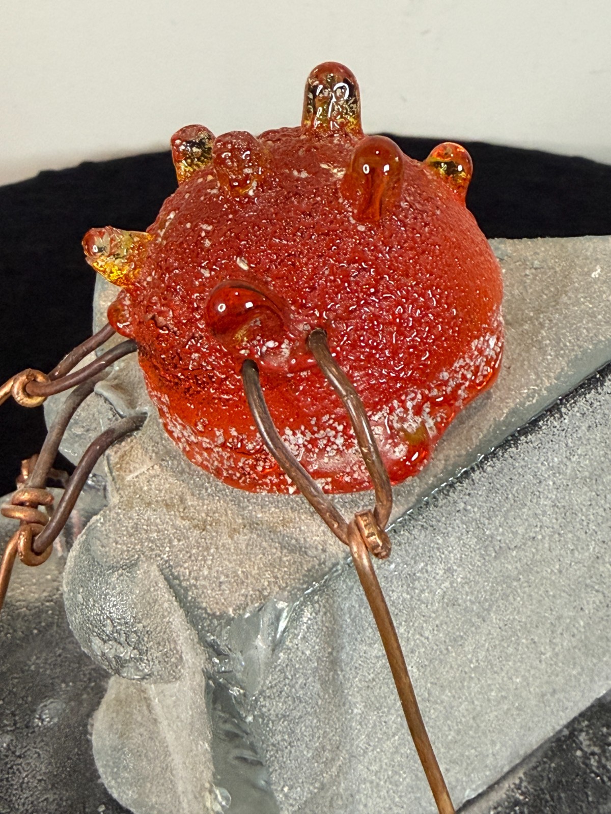 Hank Murta Adams Large Piece Slice of Cake Art Glass Sculpture 10.5" X 5.75"