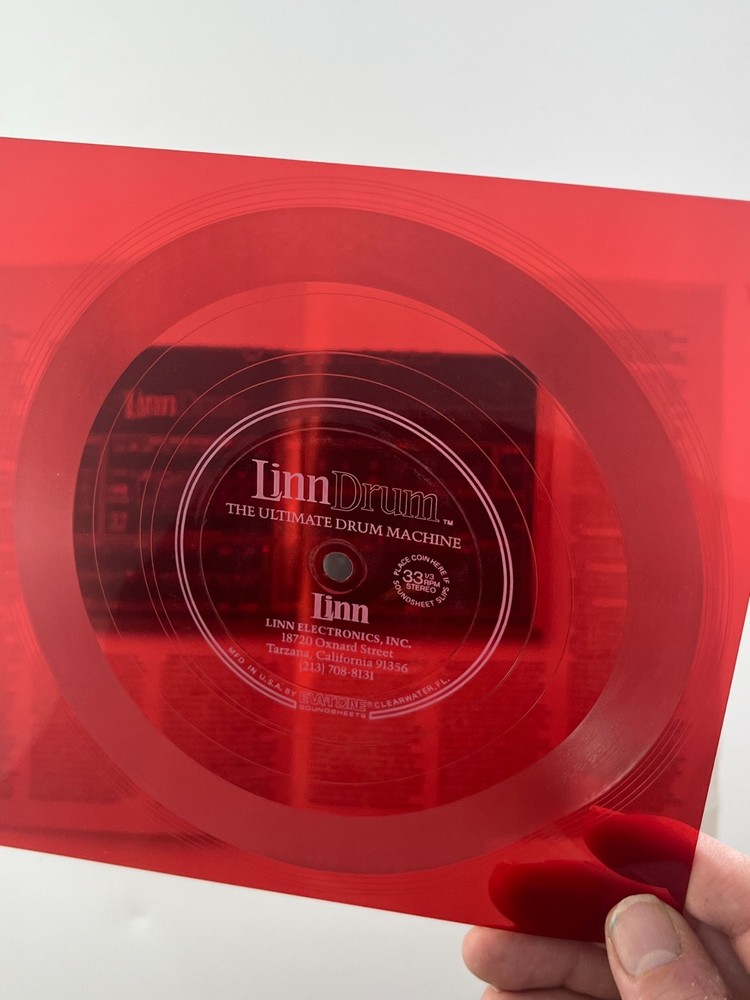 Linn Drum Machine Promo Flyer + Demonstration Record Flexi Disc 7"