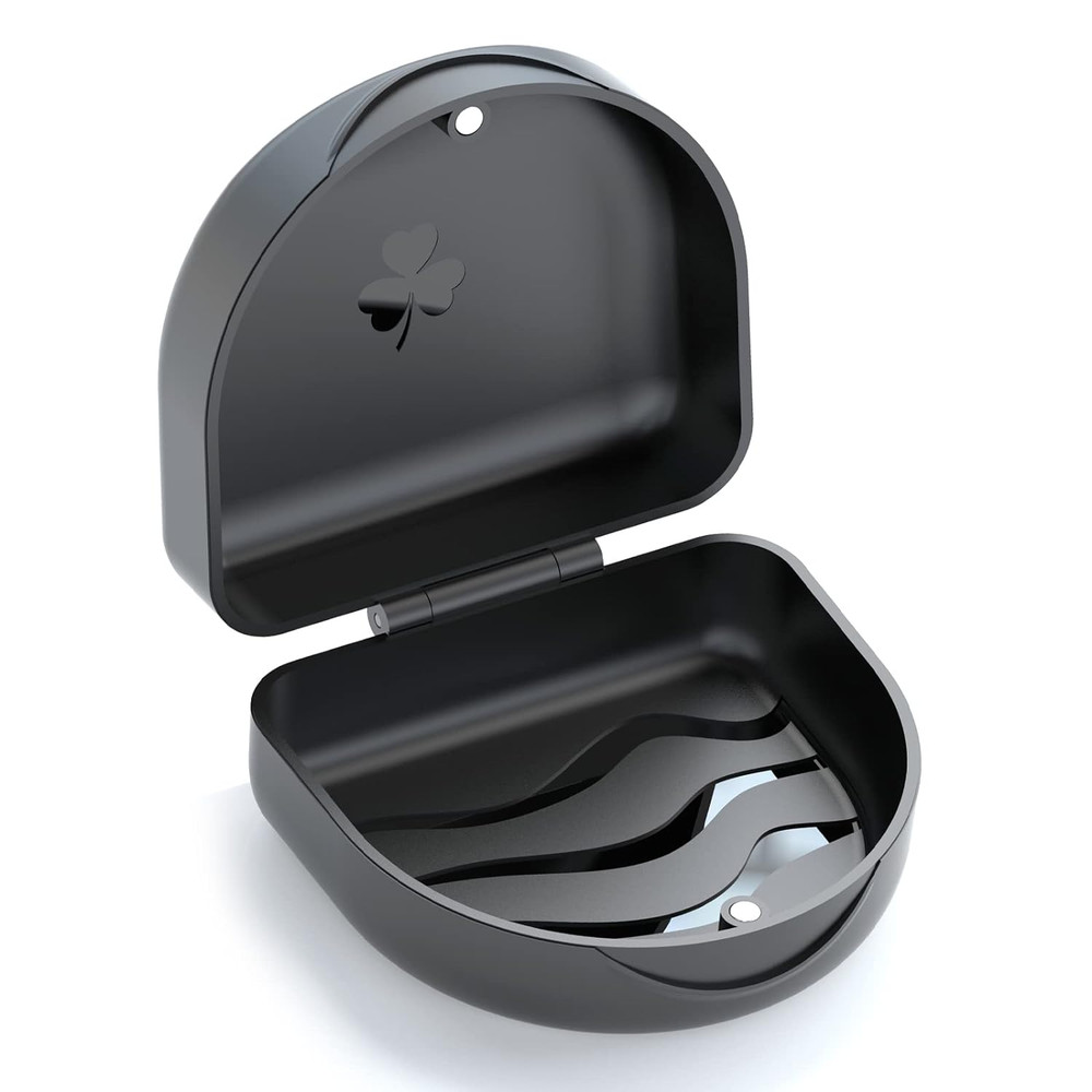 Aligner Case, Retainer Case, Braces Box, 1 Piece Orthodontic Box, BLACK.