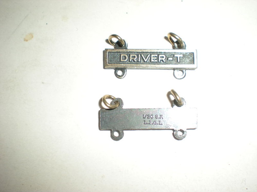 US ARMY MARKSMANSHIP BADGE QUALIFICATION BAR - DRIVER-T