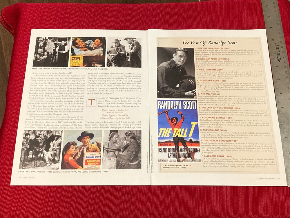 Filmmaker Randolph Scott 6-page 2009 Print Article