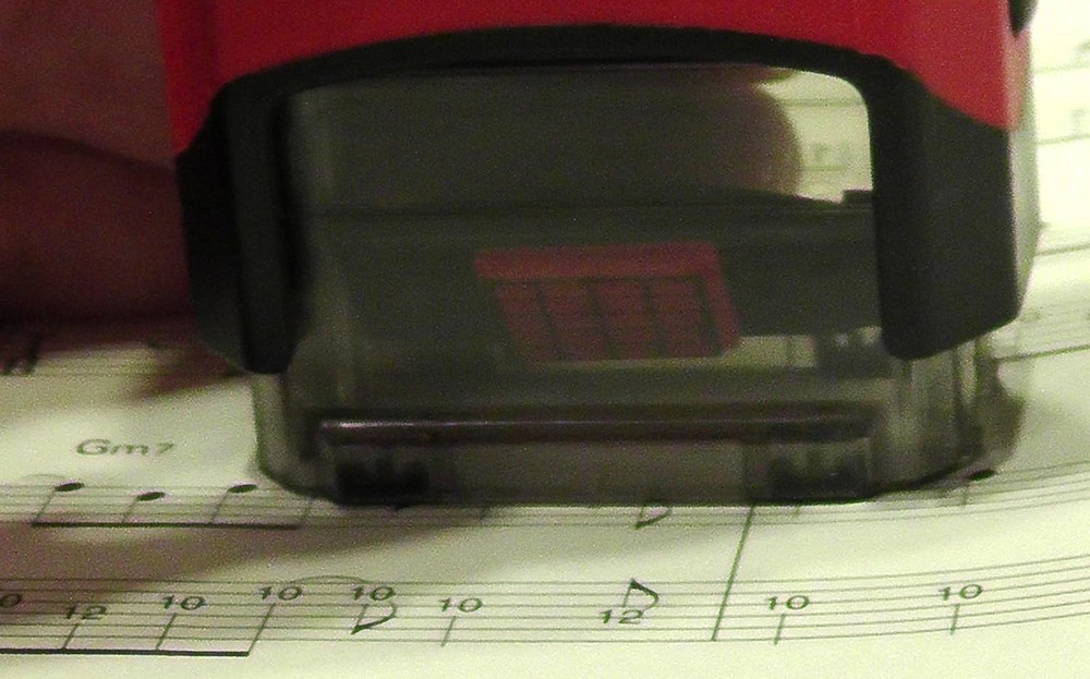 Mini Guitar Stamp Inkpad Combo - Portable & Compact