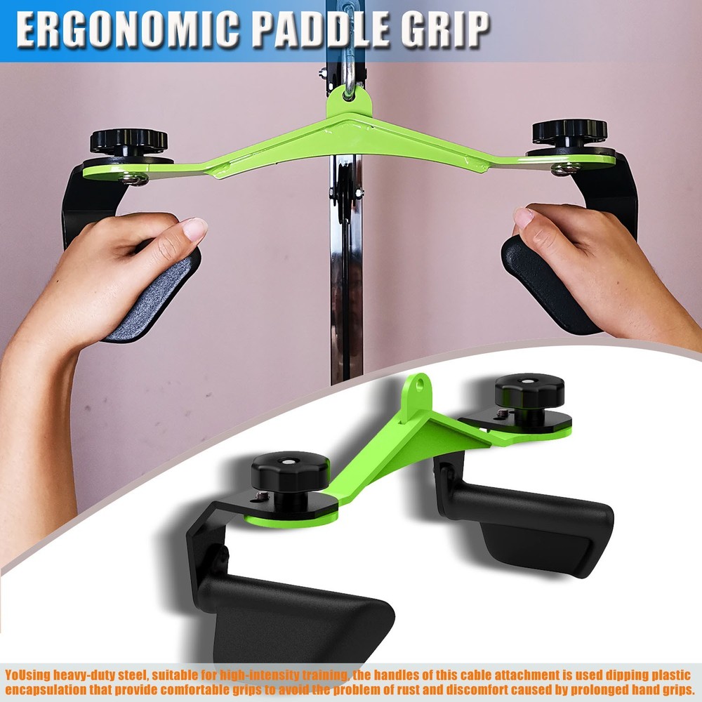 Adjustable Lat Pull Down Bar Cable Machine Attachments for Gym T-bar Row Handle