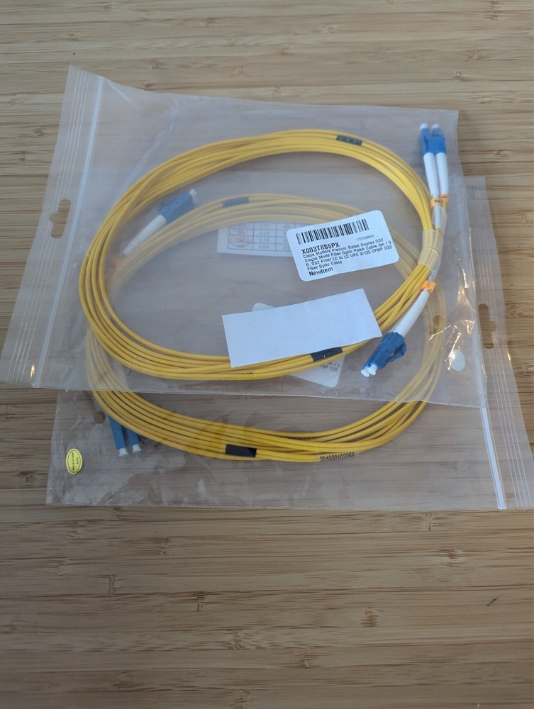 2x LC to UPC Duplex Fiber Optic Patch Cable – OS2 Singlemode–High-Speed Network