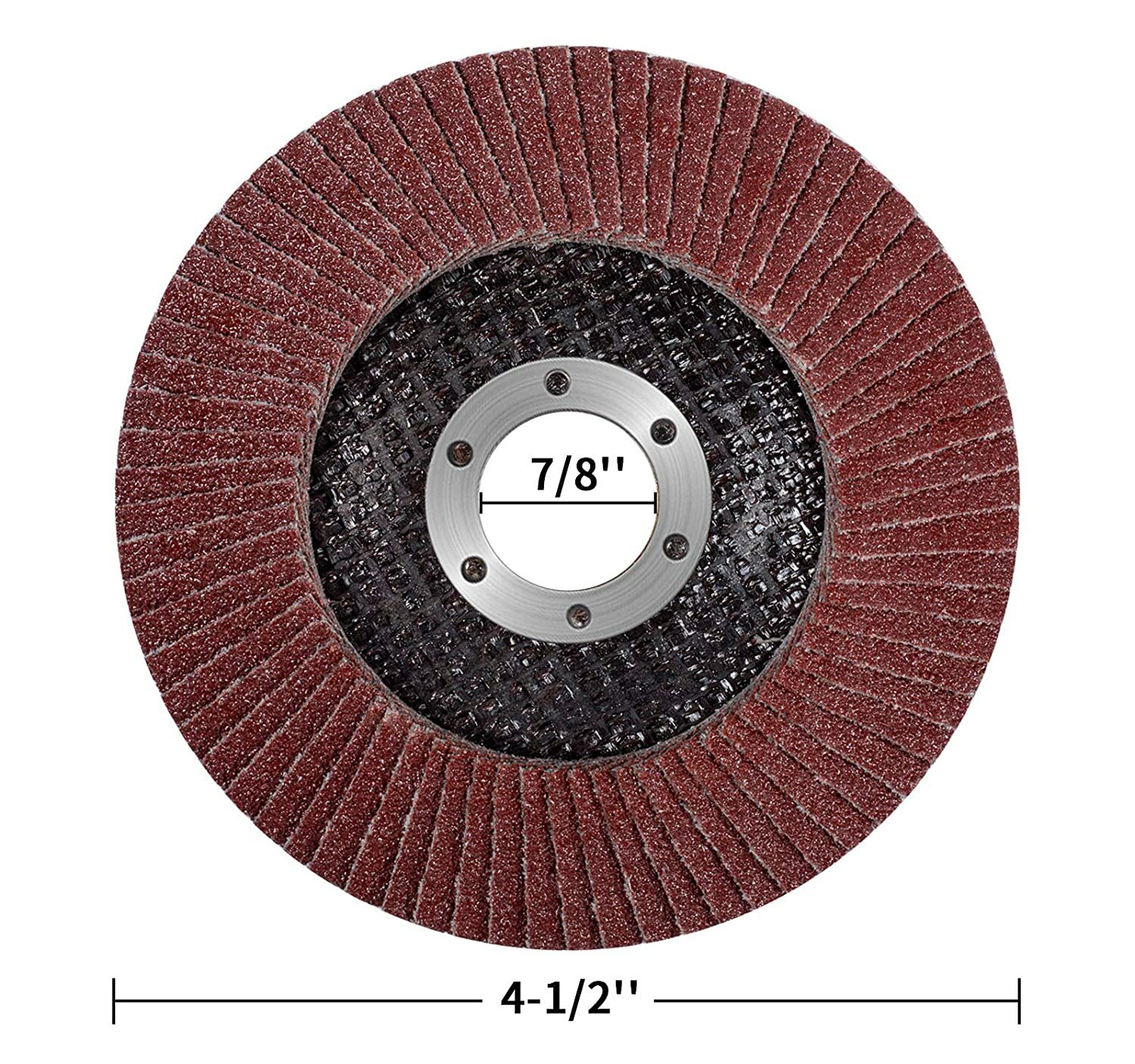 50 PACK 4.5" 4-1/2 Flap Disc 40 Grit Aluminum Oxide Sanding Grinding Wheels T27