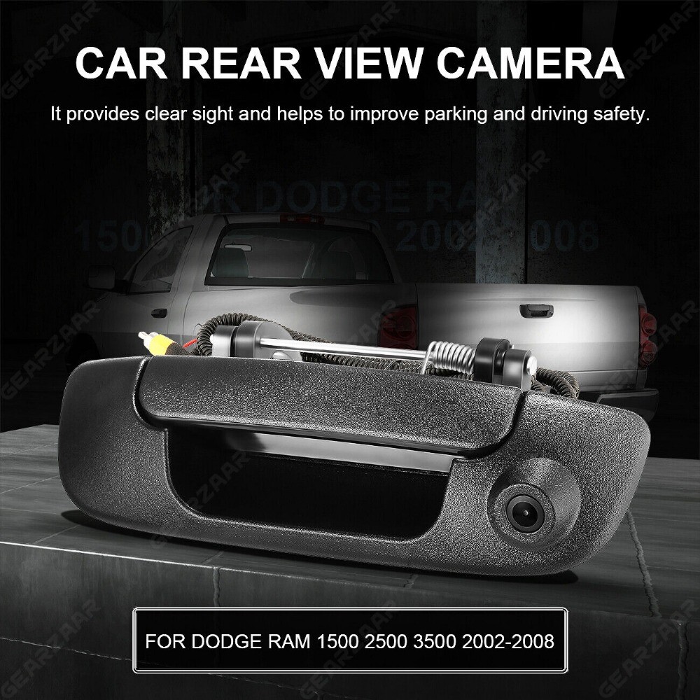 Tailgate Handle Reverse View Backup Camera For Dodge Ram 1500 2500 3500 2002-08