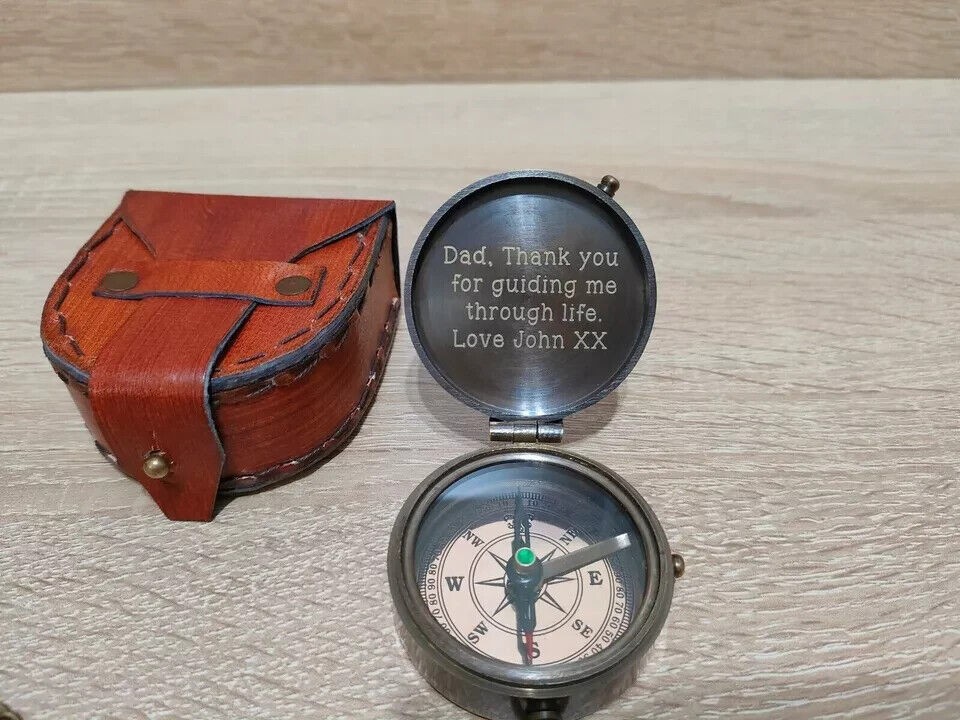 Custom Engraved Working Compass Personalized COMPASS HANDMADE COMPASSS