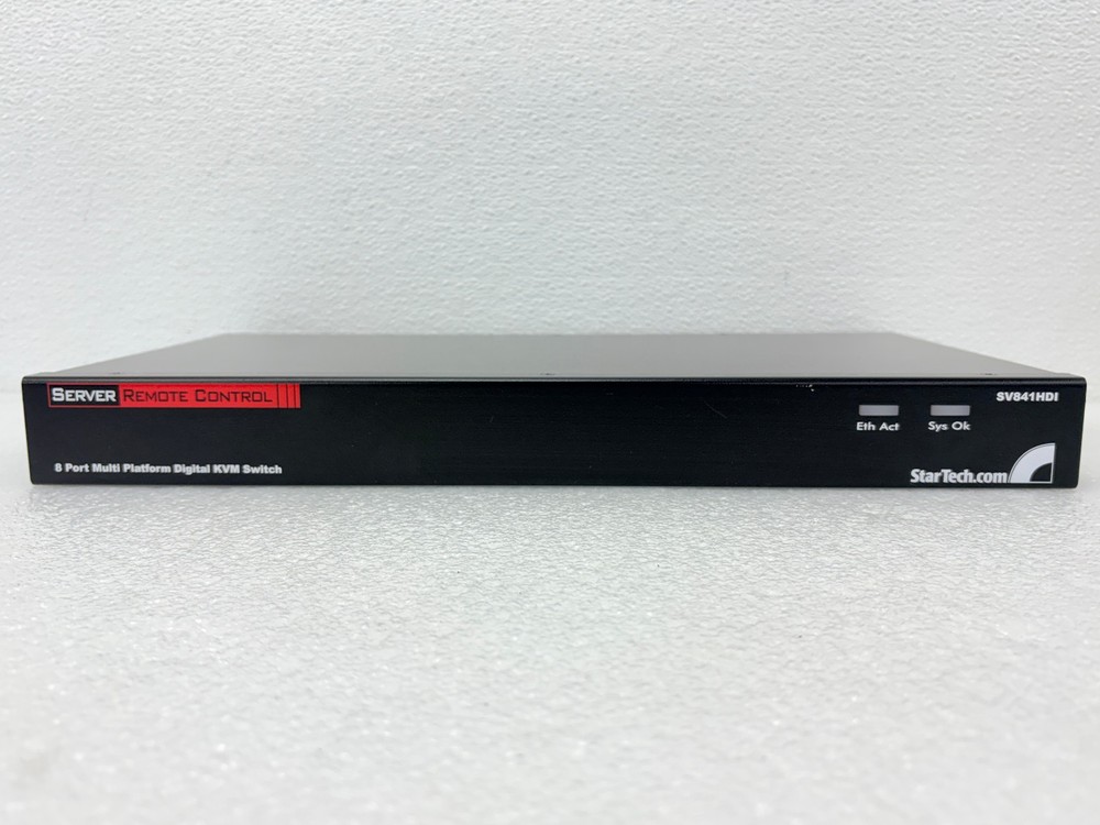 StarTech SV841HDI 8-Port Multi-Platform Digital IP KVM Switch Only - Black