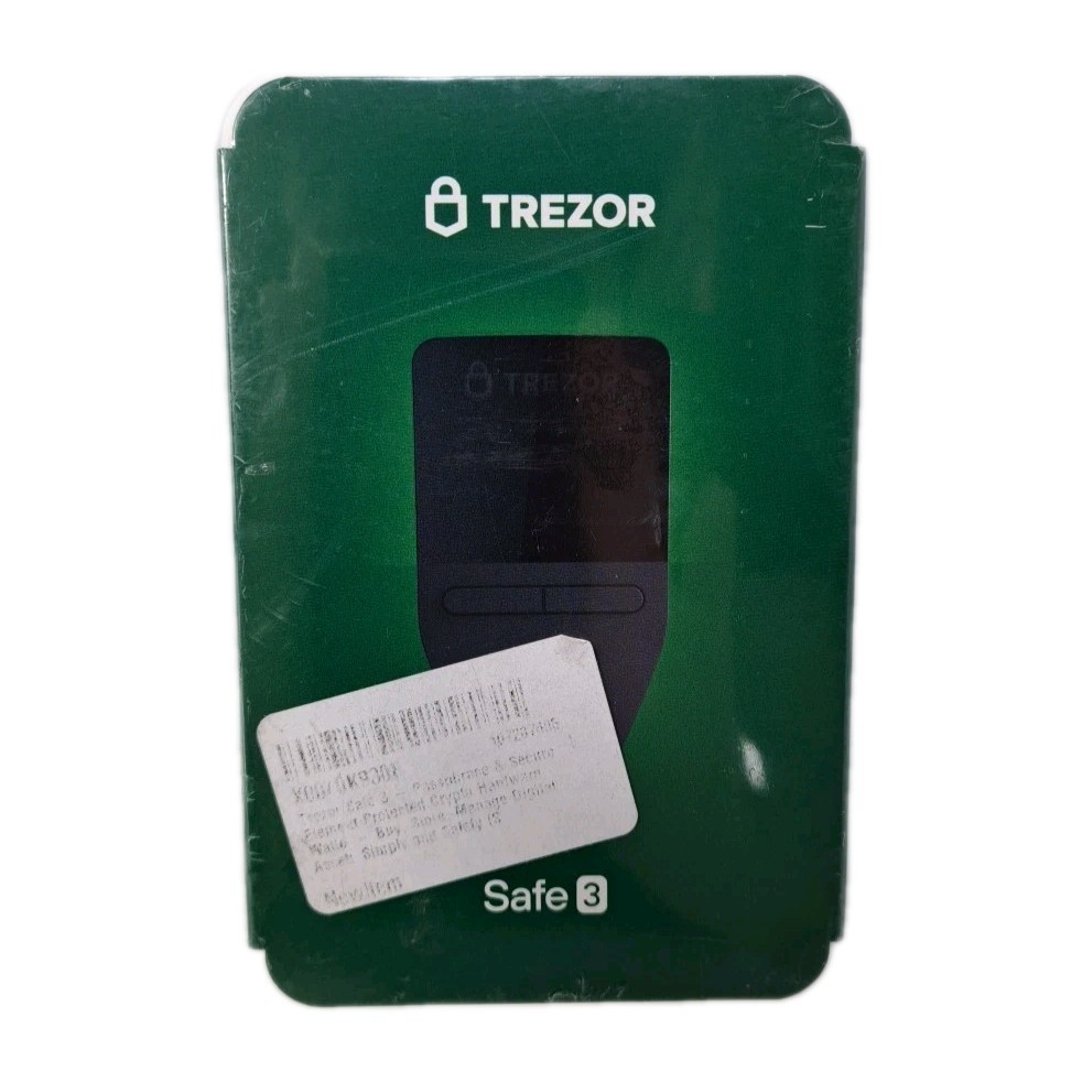 New Trezor Safe 3 Secure Crypto Hardware Wallet with Secure Element (Solar Gold)