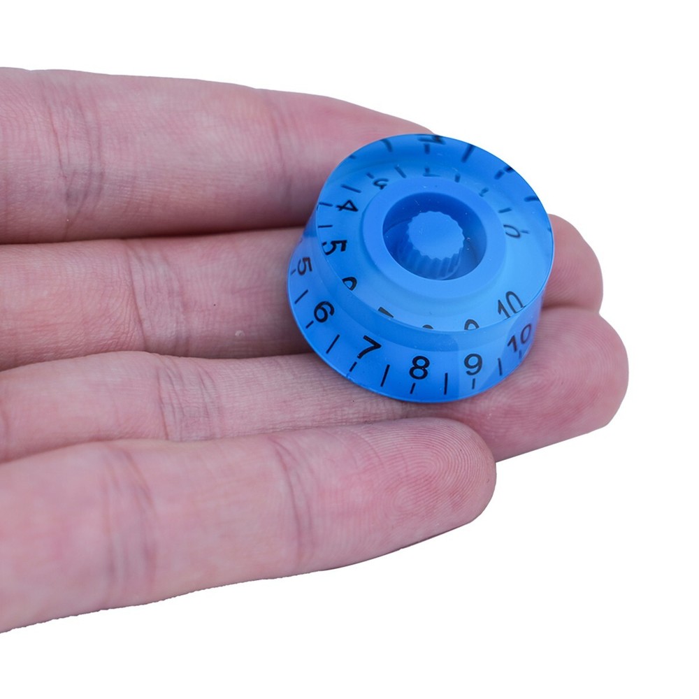 4x Blue Electric Bass Guitar Knobs Speed Volume Control Knobs For LP SG Guitar