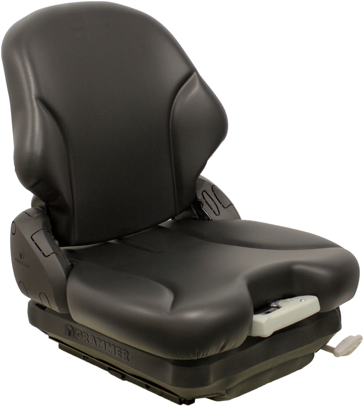 Grammer MSG65 Black Vinyl Seat w/Armrests - Fits Scag Ztr Zero Turn Mowers Etc
