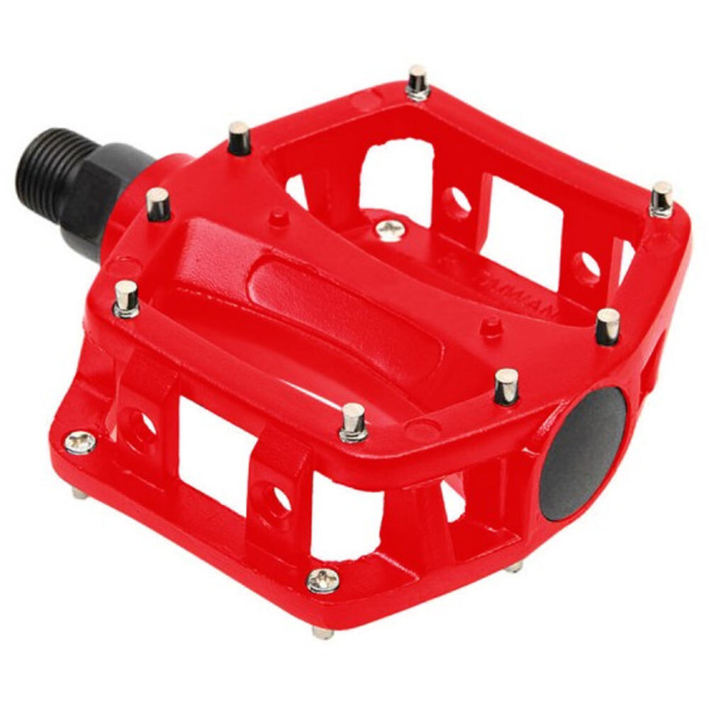 Wellgo LU-204U 9/16" Mini Platform Pedal w/ Replaceable Pins Red
