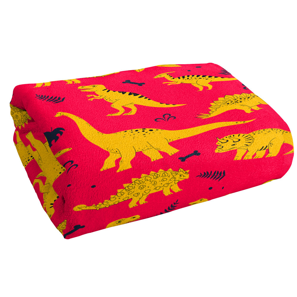 Hand Drawn Dino Pattern Beach Towel 30"x60"