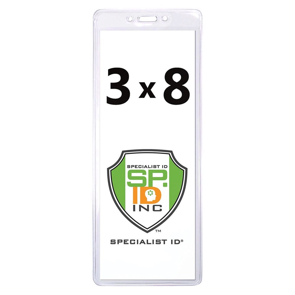 Extra Large 3x8 Sporting Event Ticket Holder - Vertical Vinyl Credential Holders