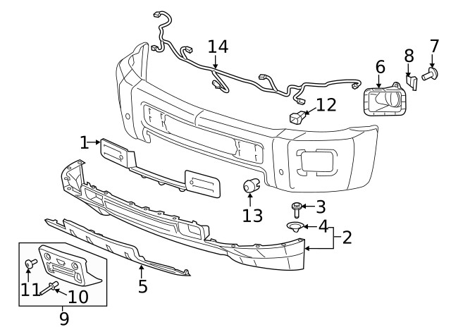 Genuine GM Park Sensor Bracket 84167336