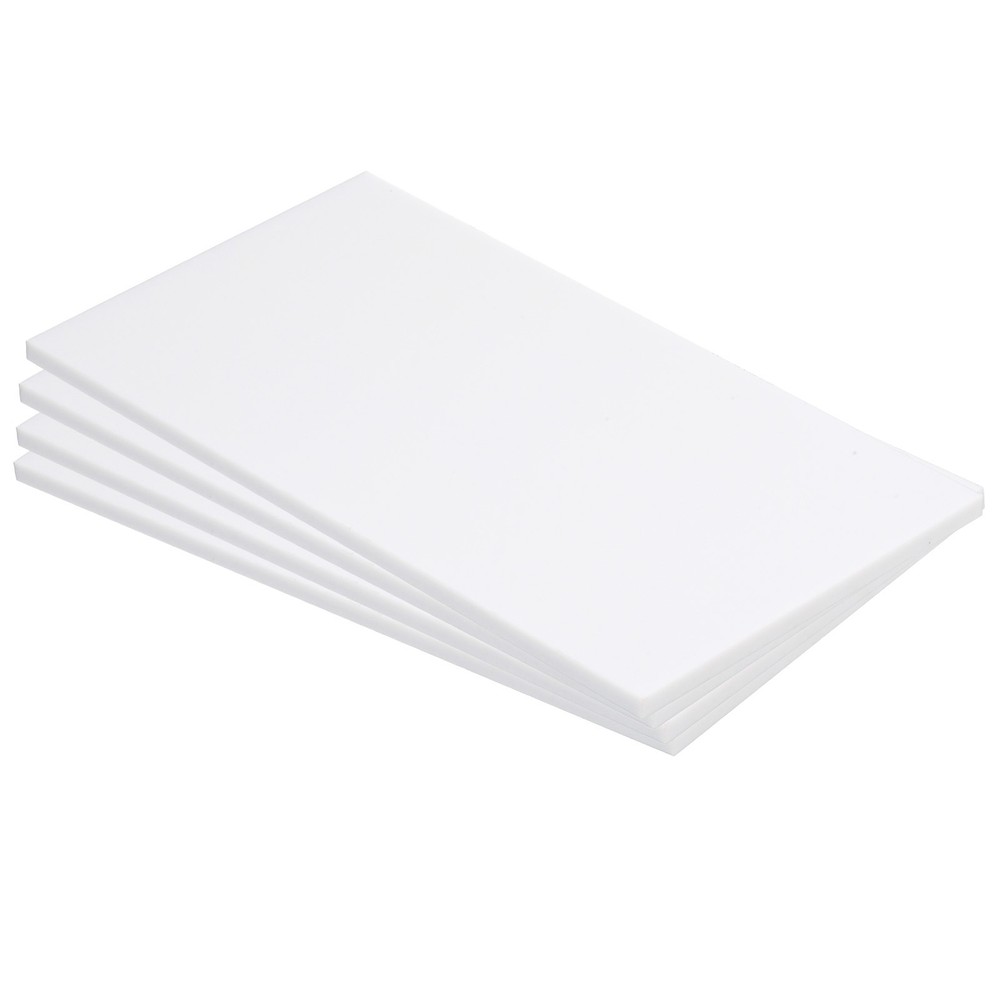 ABS Plastic Sheet 7" x 4" x 0.2" ABS Styrene Sheets White 4 Pcs
