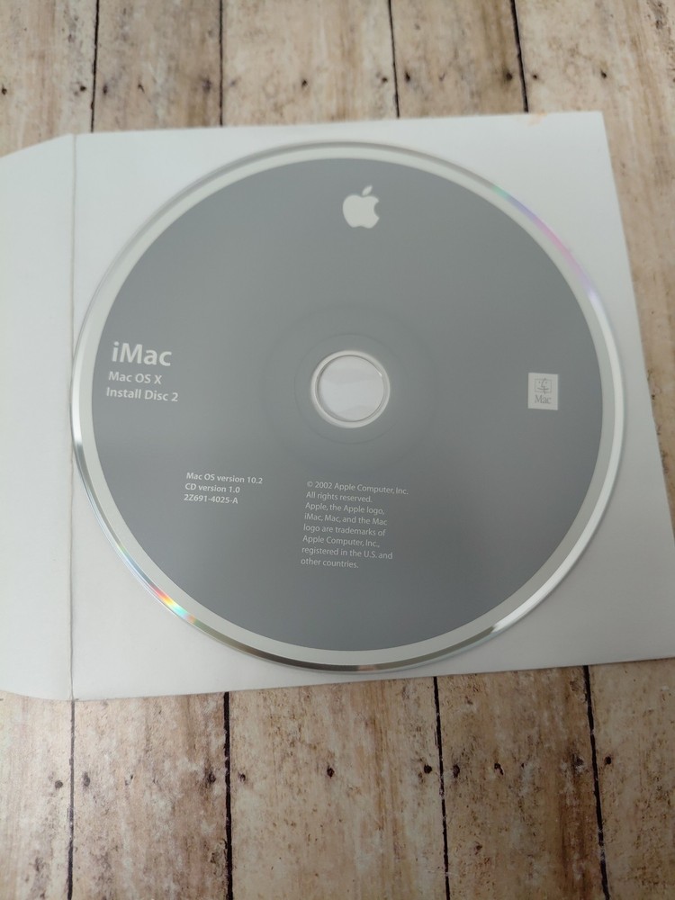 Apple iMac OS X Install Disc 1 & 2 Version 10.2, 2002