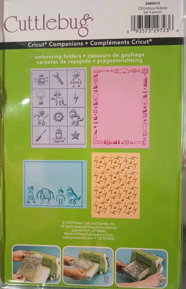 CUTTLEBUG embossing folder set ROBOTZ (4pc)