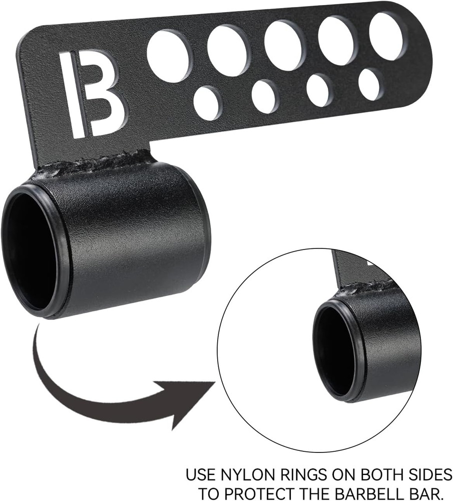 Belt Squat Landmine Attachment for 2" Barbell with Protective Plugs