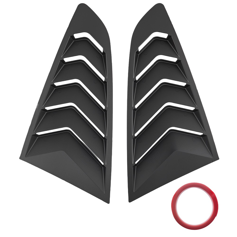 ABS Gloss Black Side Window Louvers for Ford Mustang 2015-2022 Coupe 2-DR