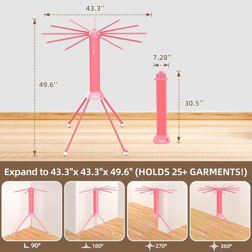 Clothes Drying Rack ​Foldable & ​Collapsible Drying Racks with 4-Leg Octopus