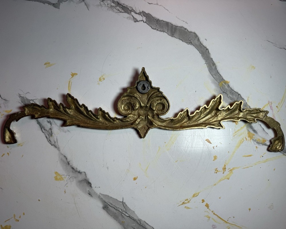 Brass Scrolling Pediment