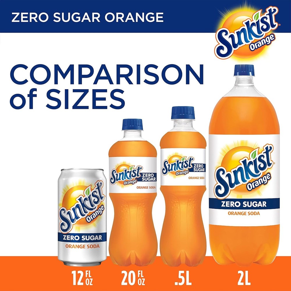 Zero Sugar Orange Soda 12 Pack Cans