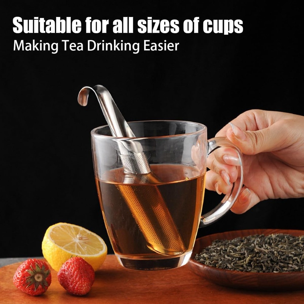 Tea Infusers 2-Pack Extra Fine Mesh Strainer with Long Handle for Loose Tea