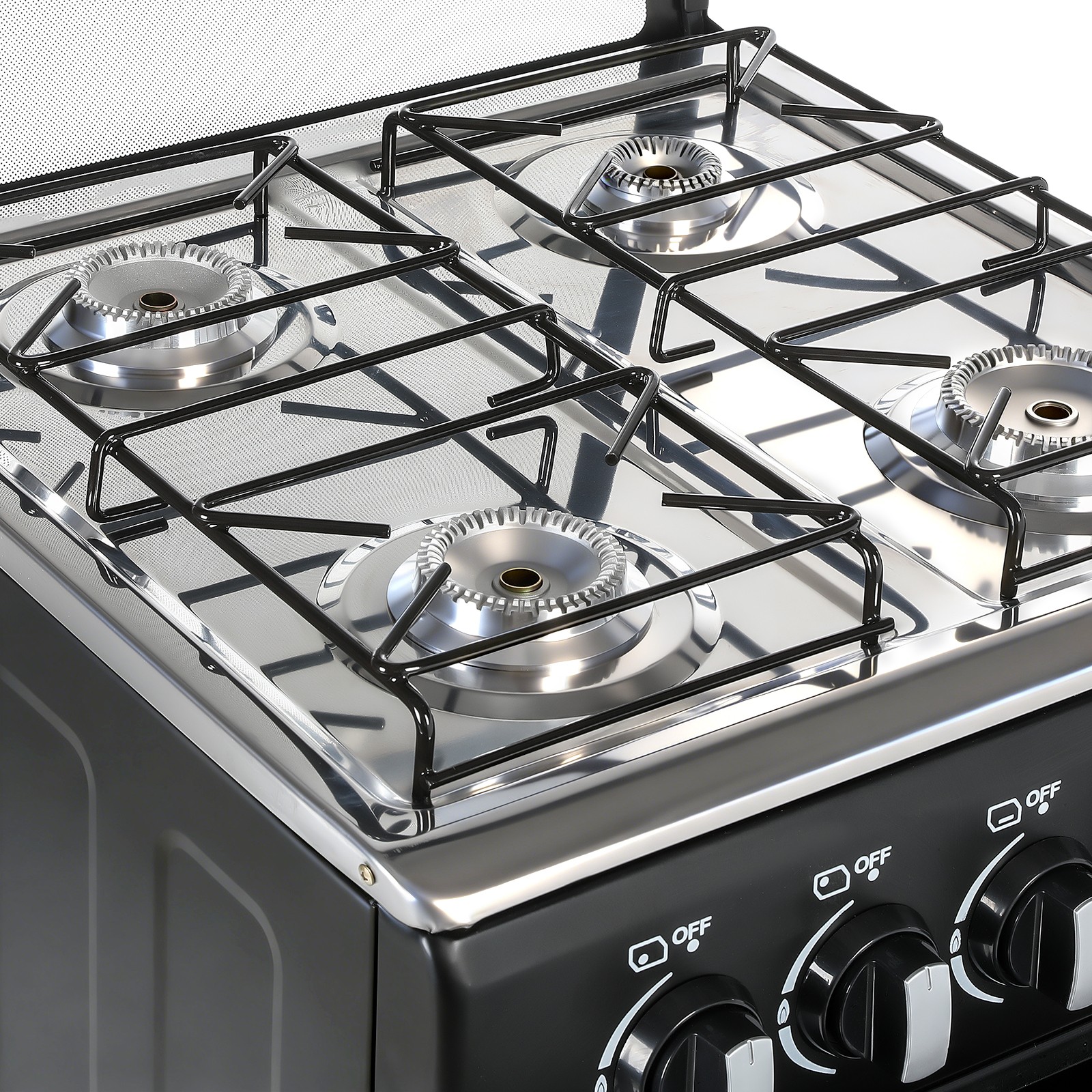 RV Gas Range 31" Tall Propane Range Oven with 4 Burners Stove for RV Apartment