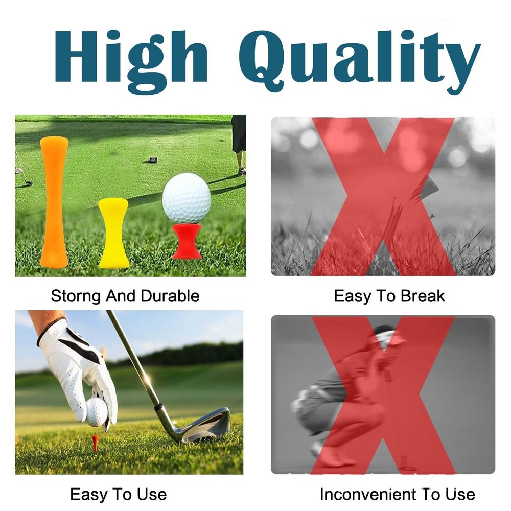 70 Pcs Golf Tees,Golf Step Down Tees Value Multiple Colors Size Bulk,Plastic ...