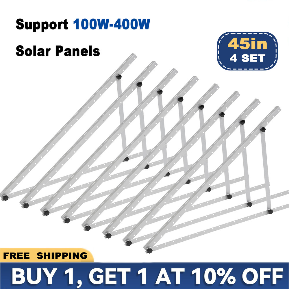 4 Sets 45in Solar Panel Brackets Tilt Mount Brackets kit Adjustable Frame