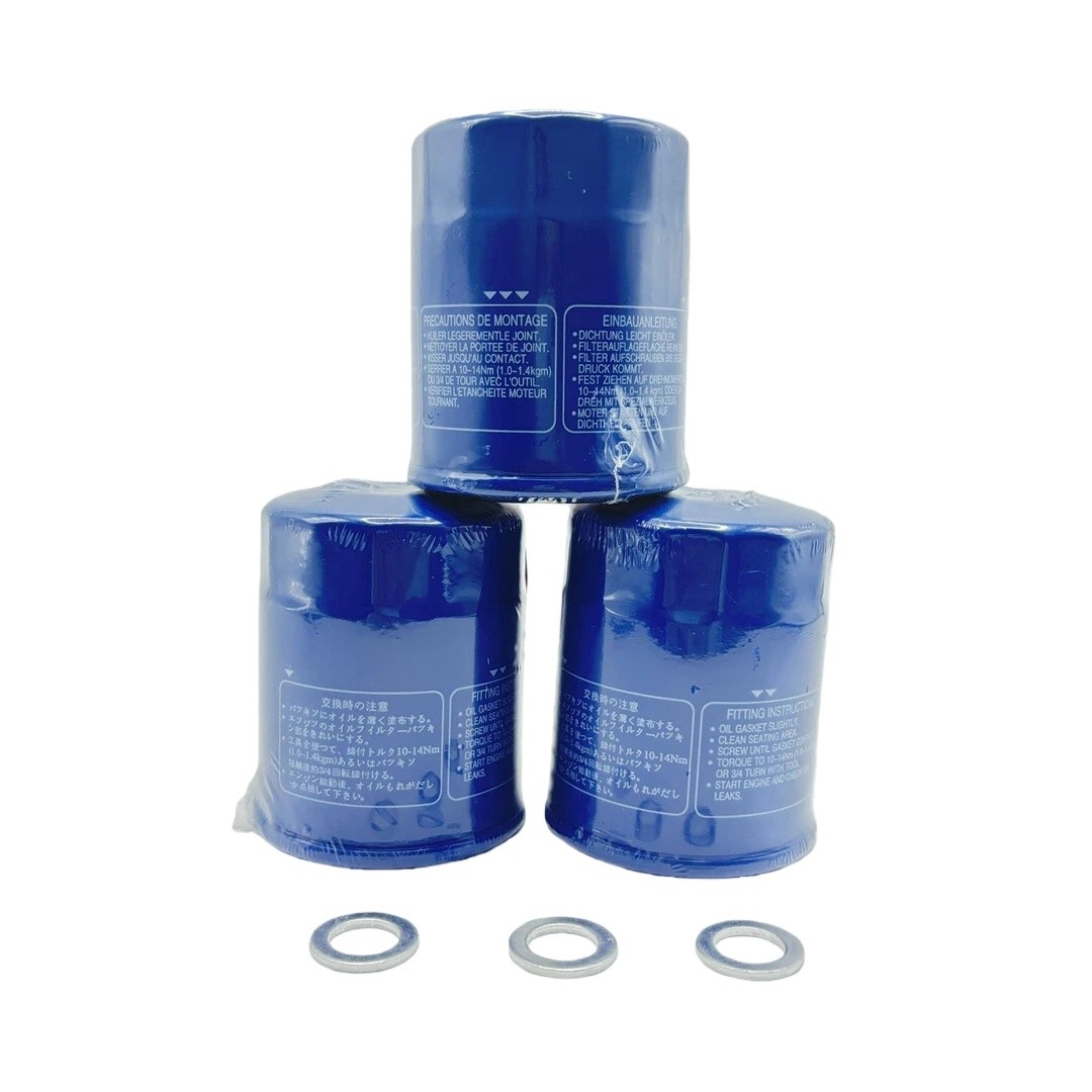 3Pcs Honda Genuine Oil Filters With Drain Plug Washer 15400-PLM-A02 New Sealed
