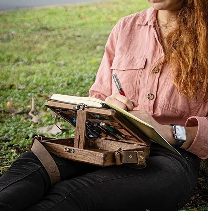 Portable Wooden Desktop Painting & Drawing Easel With Storage Box Multi-function