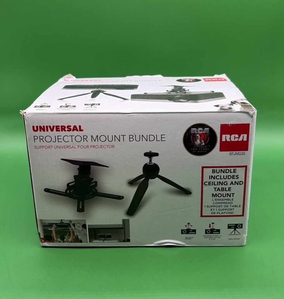 RCA Projector Mount Bundle Universal support Pour projector Ceiling Table Mount