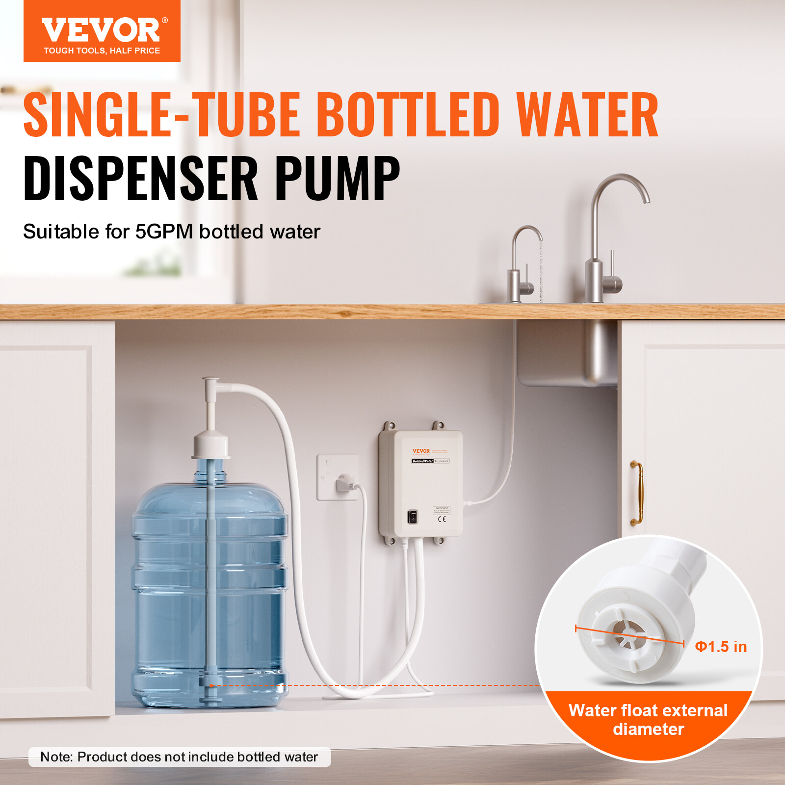 VEVOR AC Bottled Water Dispensing Pump System Replaces Bunn Flojet 110V