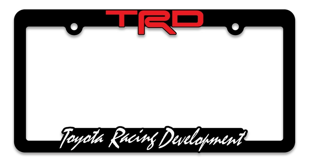 TRD Toyota Racing Development License Plate Frames, 3-D Raised Letter Frames