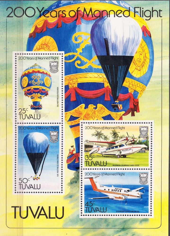 W TUVALU 0211a MANNED FLIGHT