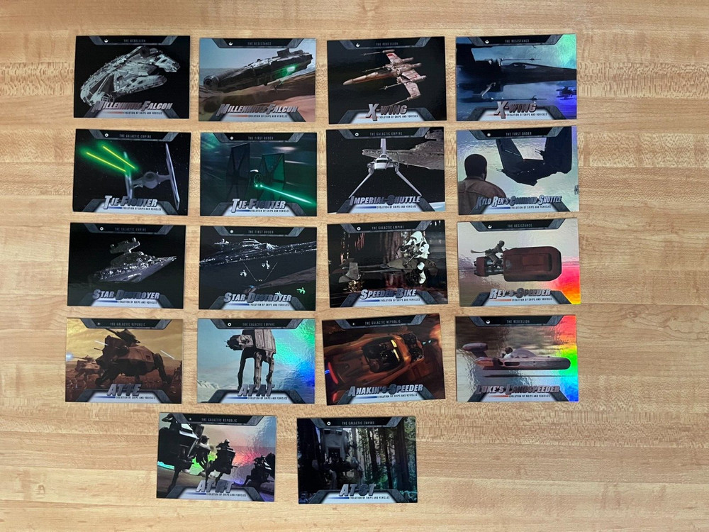 2016 Topps Star Wars Evolution Ships & Vehicles Insert Set (18 cards) NrMt