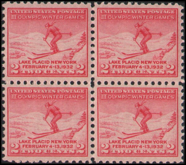 US #716 MH block of 4