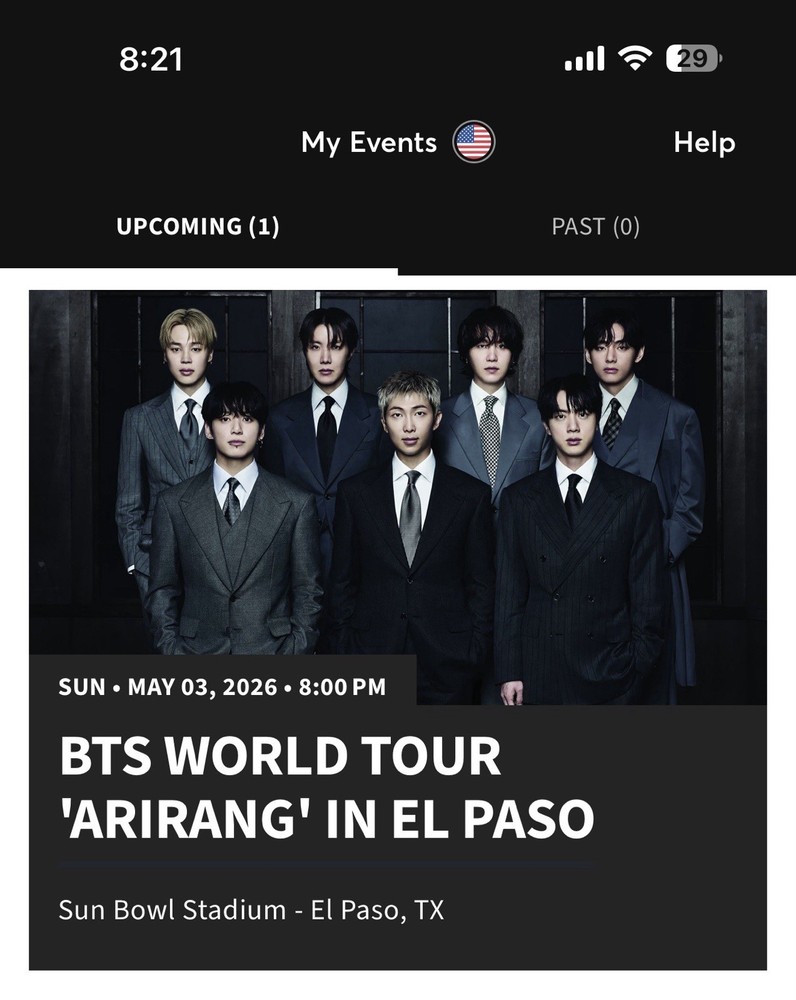 BTS TICKETS EL PASO