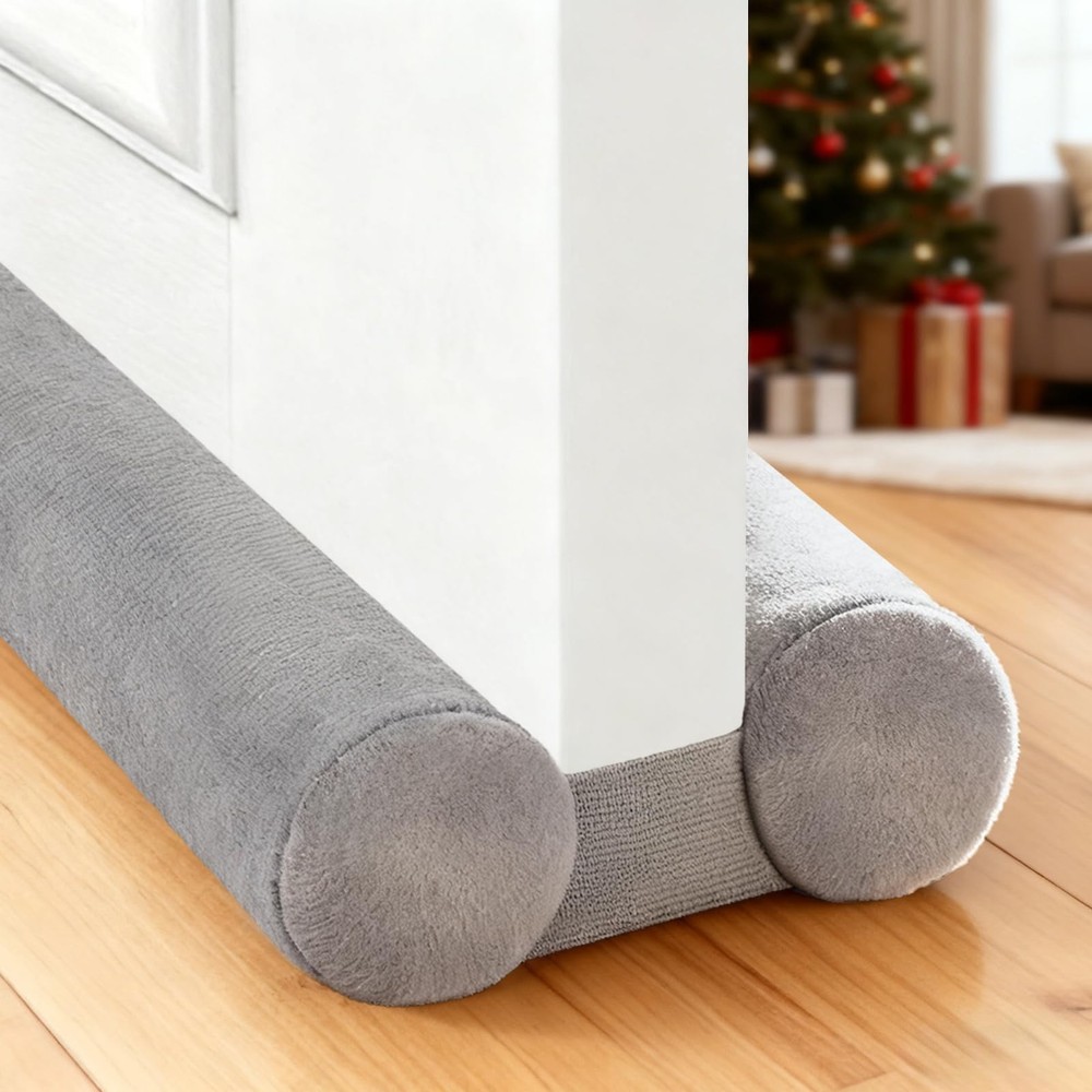 Adjustable Under Door Draft Stopper, 30"-36" Double Side Block Design, Windpr...