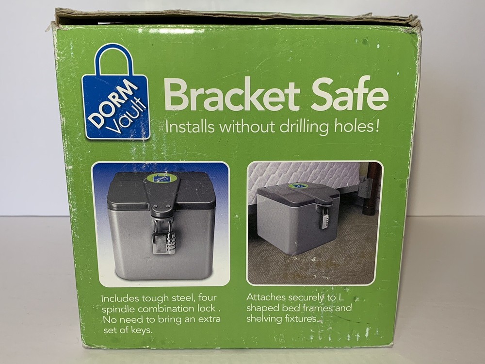 Dorm Vault Bracket Safe With Lock And Keys