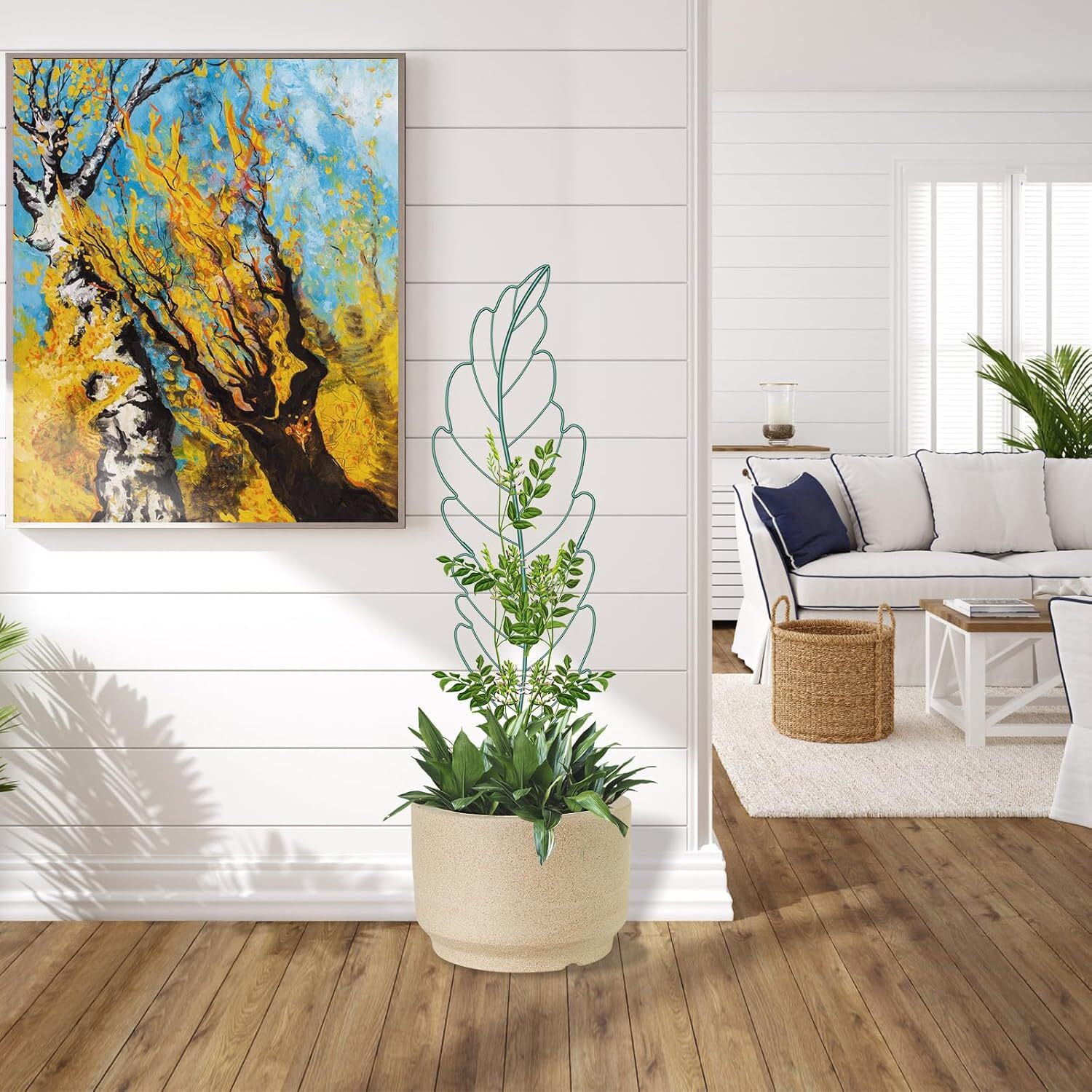 SLSY 3 Pack Metal Garden Trellis Plant Support Trellis Leaf Trellis for Climbing