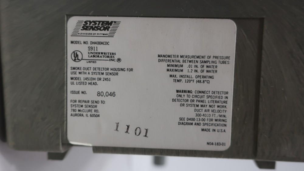 System Sensor DH400ACDC Smoke Duct Detector