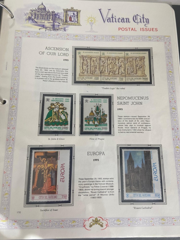 Joystamp: Awesome White Ace Vatican City Album Pages Mint Never Hinged