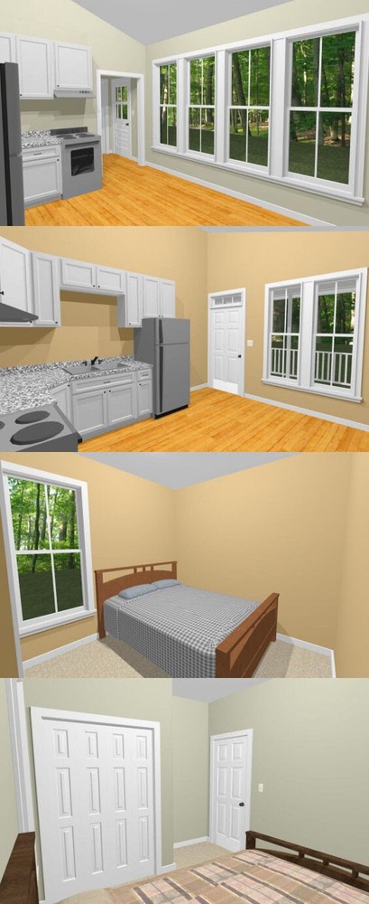 24x30 Duplex -- PDF Floor Plan -- 720 sq ft -- Model 1