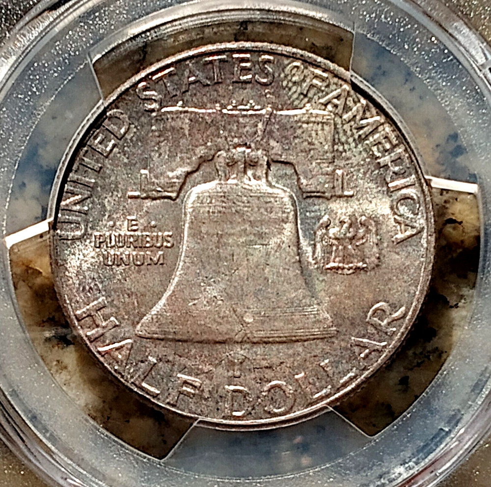 1962 Franklin Half PCGS MS66 toned