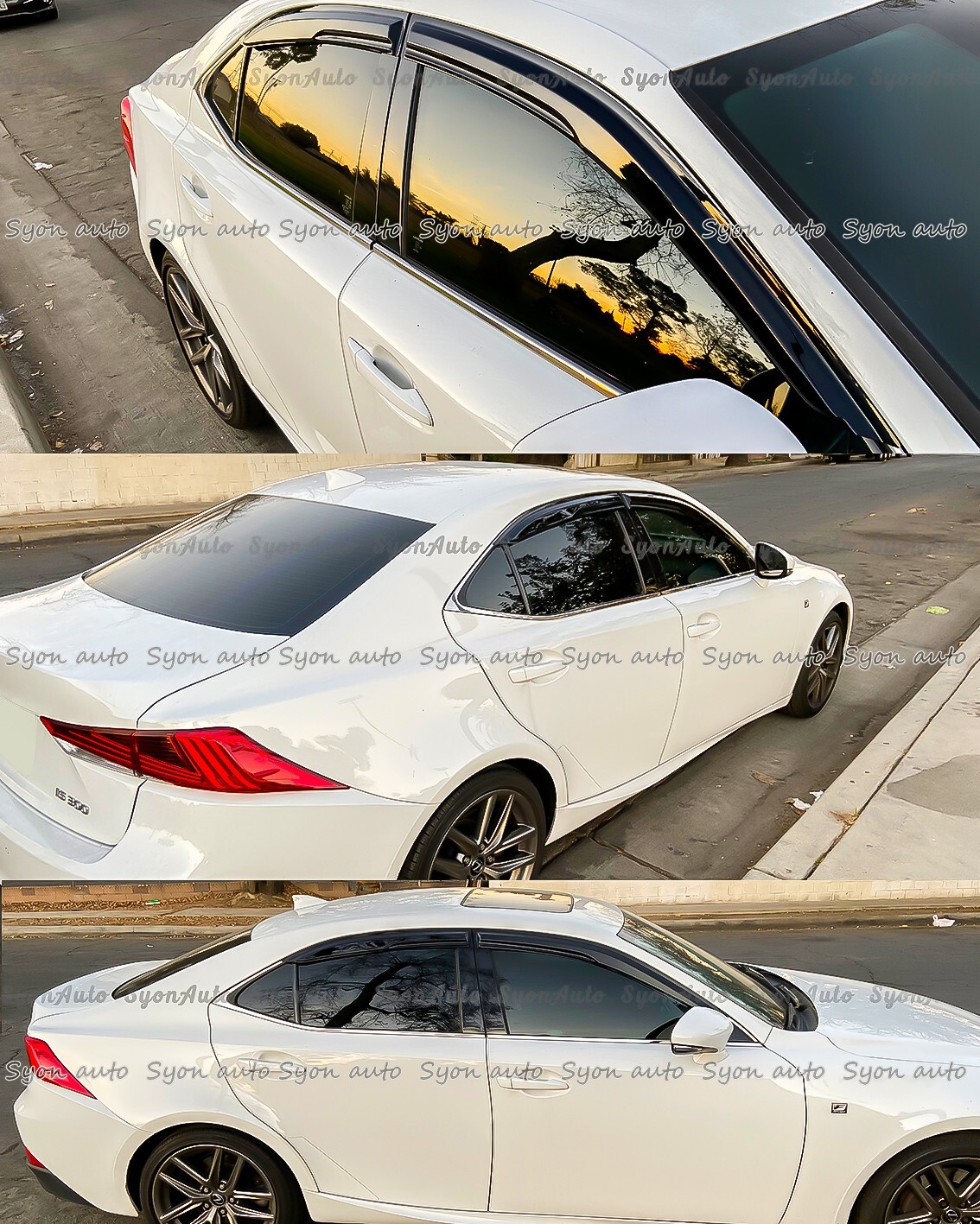 FITS 14-2020 LEXUS IS 200t 300 JDM MUGEN STYLE WINDOW VISOR RAIN GUARD DEFLECTOR