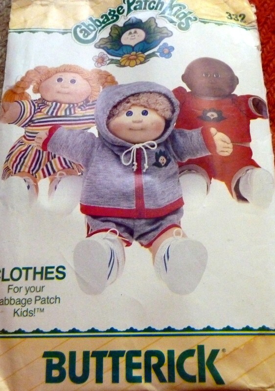 *GREAT VTG 1980s 16" CABBAGE PATCH DOLL CLOTHING SEWING PATTERN