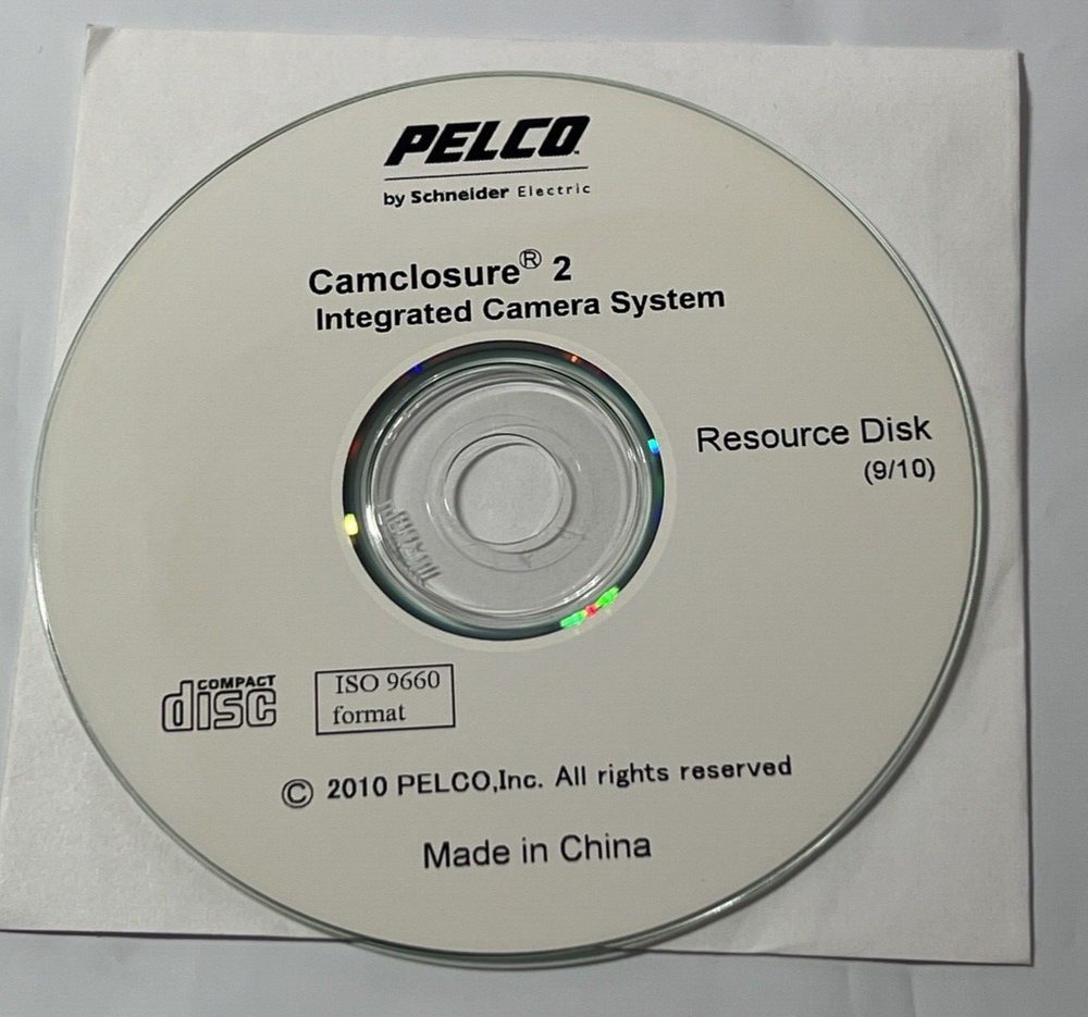 PELCO CAMCLOSURE 2 INTGRATED CAMERA SYSTEM RESOURCE DISK 9/10